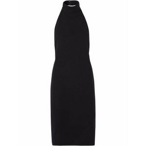 버버리 버버리 퍼넬 넥 실크 빕 드레스