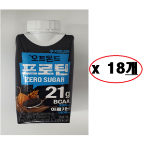 오트몬드 프로틴 쿠키앤크림, 250ml, 18개