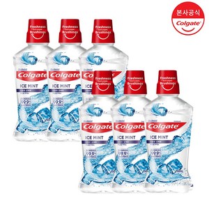 콜게이트 마우스워시 아이스 민트, 750ml, 6개