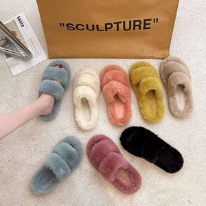 털슬리퍼 털신발 밍크털 방한화 여성 겨울 실내화 슬리퍼 225-260mm