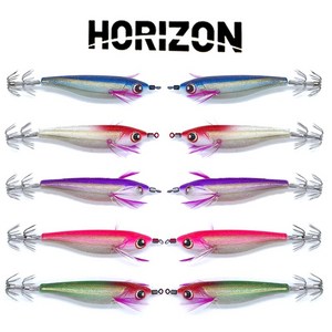 HORIZON 골든 레이저 에기 문어 갑오징어 쭈꾸미 5개 10개 세트, 퍼플, 170g, 90mm