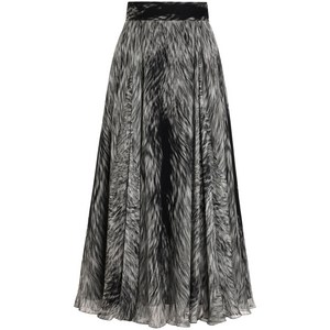 돌체앤가바나 그래픽 프린트 미디 스커트, 그레이계열, Italy 44(KR 66)