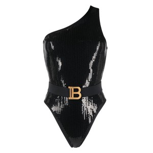 발망 시퀸 원숄더 원피스 수영복