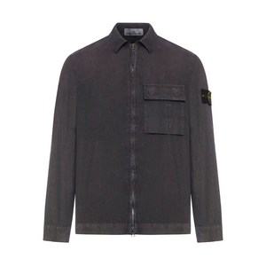 스톤 아일랜드 집업 포켓 오버셔츠, 블랙계열, Standard M(KR 95)