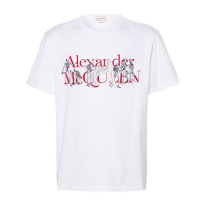 알렉산더맥퀸 스켈레톤 로고 티셔츠