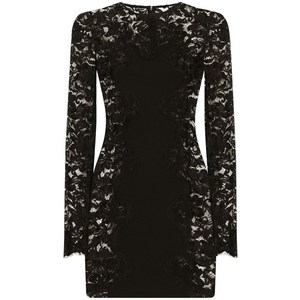 돌체앤가바나 세미 시스루 레이스 미니 드레스, 블랙계열, Italy 42(KR 55)