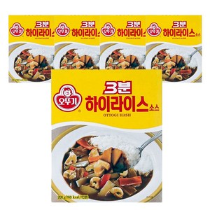 오뚜기3분 하이라이스 소스, 200g, 5개