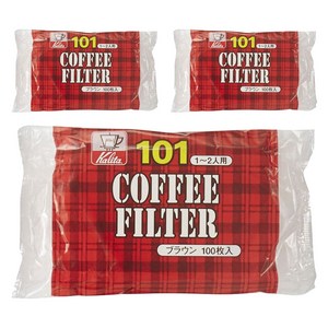 칼리타 커피 필터 브라운 1-2인용 NK101, 3개