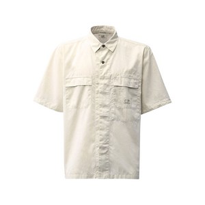 C.P.컴퍼니 로고 자수 셔츠, 베이지계열, Standard XL