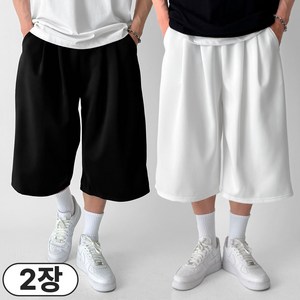 빠델 [오늘출발/1+1] 7부 버뮤다팬츠 벌룬 와이드 반바지 빅사이즈스웻 팬츠 츄리닝