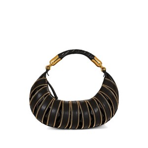 발망 에벤 지퍼 디테일 크레센트 미디엄 숄더 백