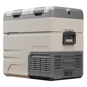 알피쿨 TA 시리즈 다용도 더블 도어 차량용 냉장고, 블랙 + 브라운, 55L