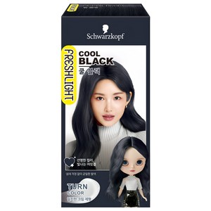 프레쉬라이트 턴컬러 염색제, 쿨블랙, 1개