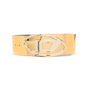 디젤 로고 장식 메탈릭 벨트