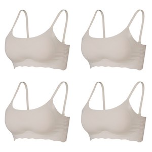 cikicoco 여성 심리스 스트랩 브라탑 4종세트 ( S~2XL)