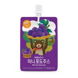 아침에주스 미니 포도 주스, 100ml, 10개