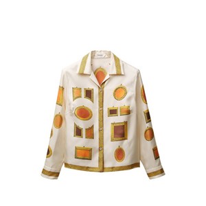 베르사체 프레임 프린트 셔츠, 베이지계열, Italy 38(KR 44)