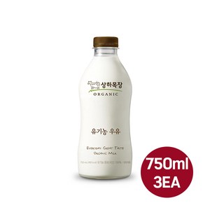 매일유업 상하목장 유기농우유 750ml 냉장우유/냉장무/배, 3개