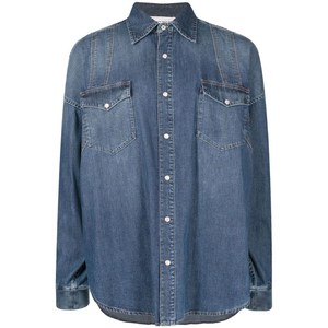 알렉산더맥퀸 긴소매 버튼 데님 셔츠, 블루계열, Italy 50(KR 41)