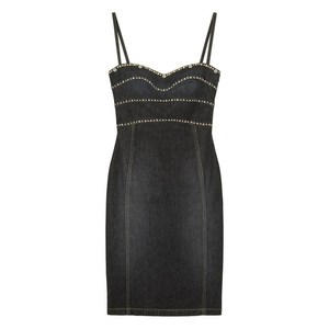 베르사체 장식 데님 드레스, 블루계열, Italy 40(KR 55)