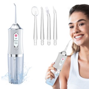 Garrl 휴대용 구강세정기 치아세정기 4종 노즐팁 3가지 세정모드