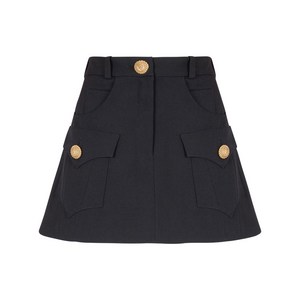 발망 웨스턴 패널 울 미니 스커트, 블랙계열, France 38(KR 66)