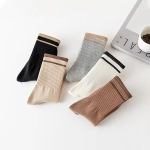 아옴 여성용 모던 데일리 코튼 중목 양말 5컬레