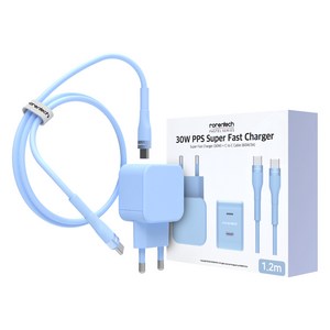 로랜텍 파스텔 PPS PD 초고속 충전기 30W + C타입 to C타입 케이블 1.2m 세트