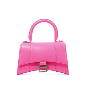 발렌시아가 아워글래스 로고 디테일 토트 백