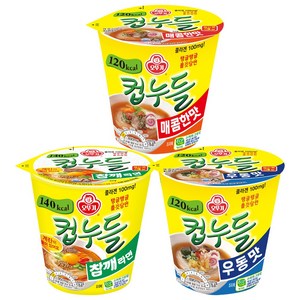 오뚜기 컵누들 3종 6입씩 (참깨라면+매콤한맛+우동맛), 18개