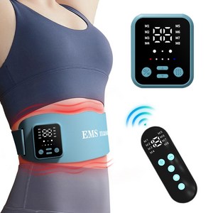 Garrl 저주파 복부 마사지기 EMS 트레이닝 마사지기 무선 온열 진동 복부 마사지기 리모컨 포함