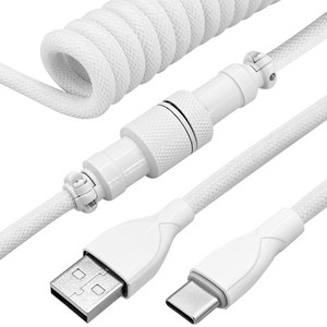 8K 고속 USB A to C타입 키보드 스프링 항공 케이블 패브릭