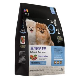 목우촌펫 펫9단 전연령견용 포메라니안 기능성 사료, 오리, 1.8kg, 1개