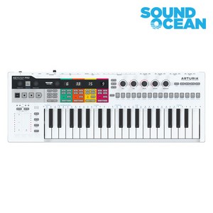 아투리아 Keystep ARTURIA 키스텝 시퀀서 미디컨트롤러 컴팩트 마스터 키보드 건반, Keystep Pro White, 1개