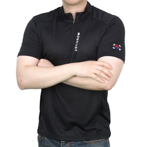 마운티스트 815 플래그 태극기 반팔 집업티셔츠(남) 벌집 스포츠 작업복 단체복 광복절