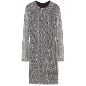 돌체앤가바나 크리스털 장식 미니 드레스, 실버계열+블랙계열, Italy 40(KR 44)