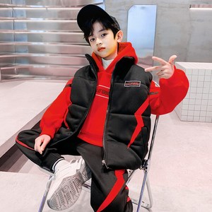 비비키드 남아 겨울 주니어 의류 트레이닝 초중생 캐쥬얼 바람막이 초등생 츄리닝 상의 하의 도톰 상하복 세트 스리피스 번개