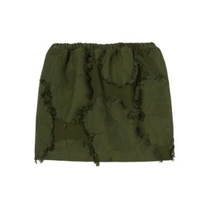 구찌 플로럴 자카드 프린지 미니 스커트