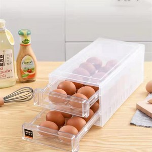 2단 계란 수납함, 투명하다