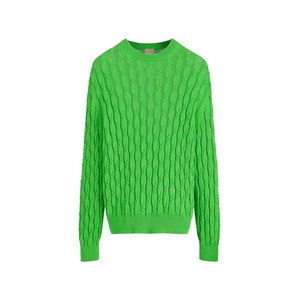 디올 케이블 니트 크루넥 스웨터, 그린계열, M(KR 100)