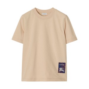 버버리 체크 레이블 코튼 티셔츠, 베이지계열, Mid standard S(KR 55)