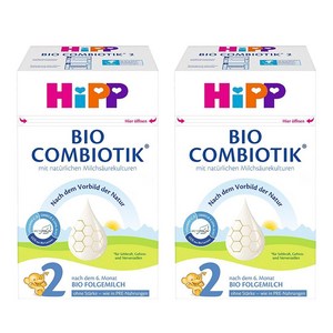 힙 콤비오틱 분유 2단계 무전분, 600g, 2개