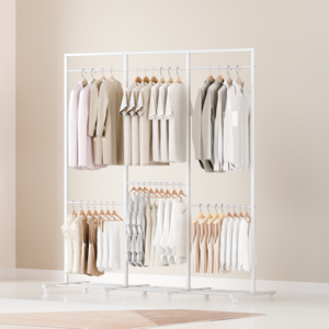 워너픽 이동식 철제 2단 행거, 화이트A