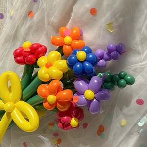 DIY 요술 풍선 레인보우 꽃다발 by 파티아일랜드, 1개