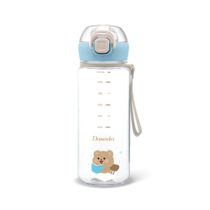 다소다 원터치 트라이탄 허그보틀 어린이 물통 스트랩세트, 480ml, 블루밍소다, 1개