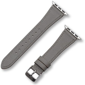 비브 애플워치 이태리 가죽 밴드 스트랩 호환, M Size (42 / 44 / 45 mm), 그레이