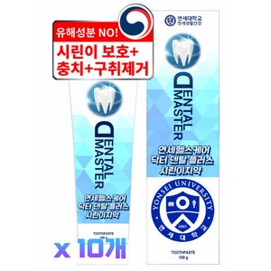 연세생활건강 헬스케어 덴탈마스터 시린이 치약 프리미엄, 10개, 100g