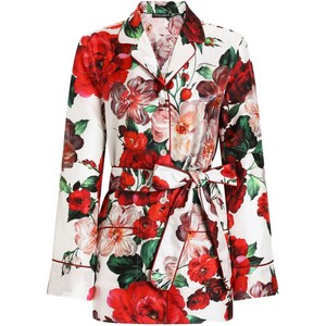 돌체앤가바나 로즈 프린트 트윌 셔츠, 화이트계열, Italy 38(KR 33)