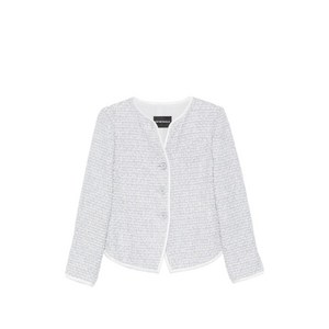 엠포리오아르마니 V넥 트위드 재킷, 그레이계열, Italy 40(KR 55)