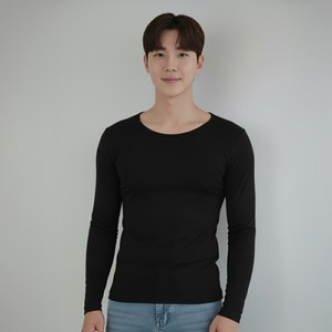 남성 발열내의 모달 보온 상의 내복 히트앤웜 이너웨어 화이트 블랙 내복 겨울 기본 부드러운 감촉 직장인 슬림핏